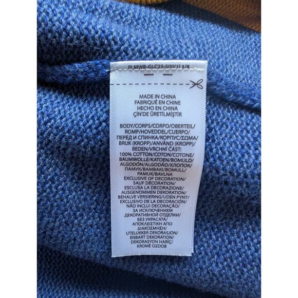 NWT Polo Ralph Lauren Varsity-Inspired Patch Tiger Cardigan Sz M Royal #9M505 - Picture 12 of 15